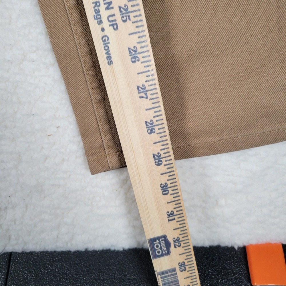 LL Bean Classic Fit Pants Mens 30x29 Khaki Tan 100% Cotton Straight Leg Twill - Picture 5 of 14